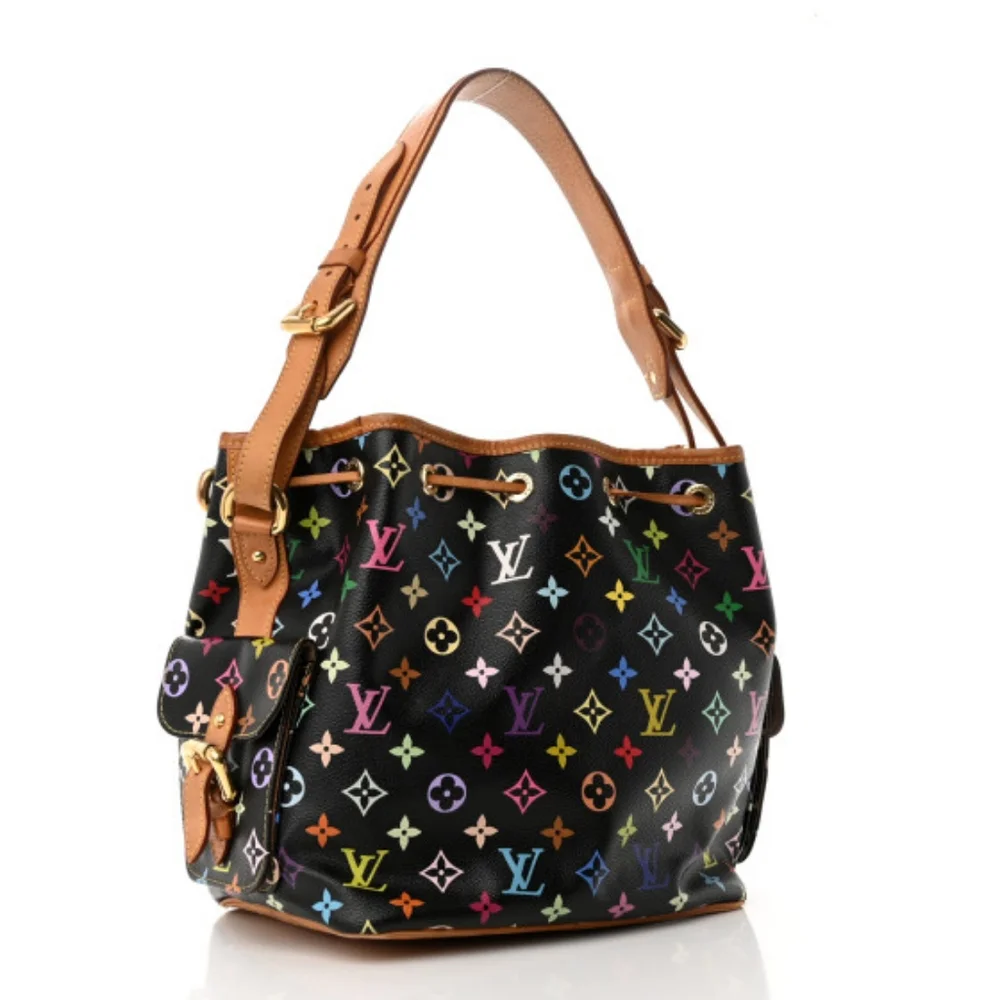 Rare Louis Vuitton LV Black Petit Noe Multicolor Monogram Bag X Takashi Murakami - Picture 2 of 16